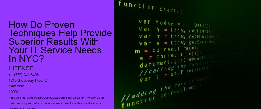 How Do Proven Techniques Help Provide Superior Results With Your IT Service Needs In NYC?   